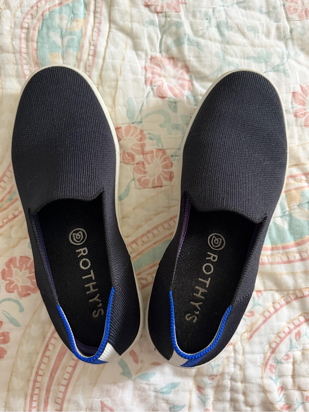 Rothy's Women navy Slip-On Knit Sneakers